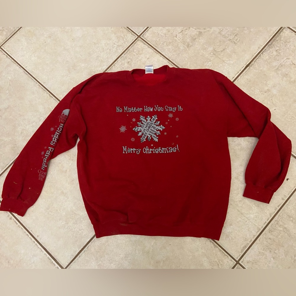 like new christmas holiday red Sweatshirt